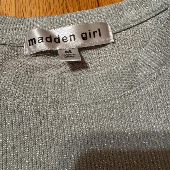 Cropped Short-Sleeve Ribbed Tee - Light Mint - Picture 5 of 14